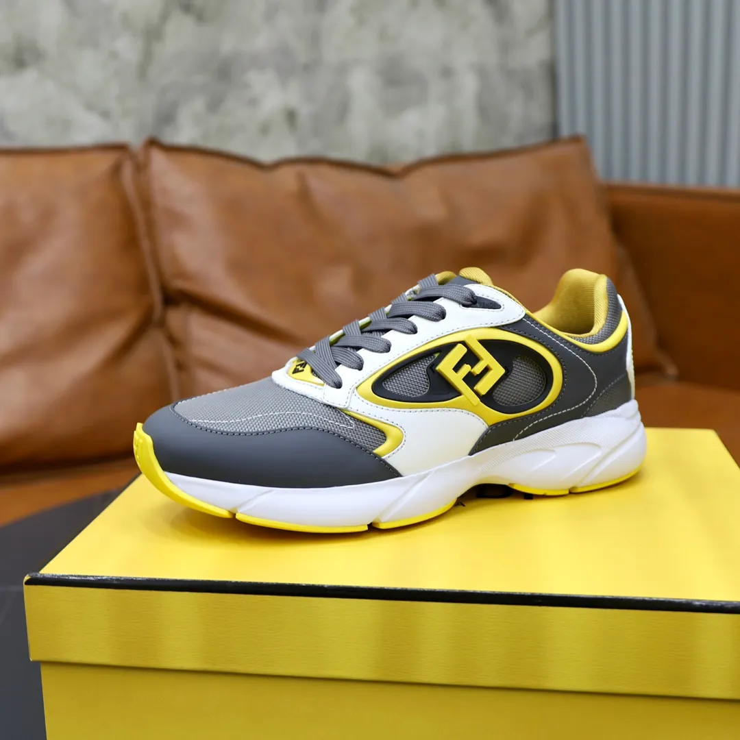 FENDI men's shoes 💰760💰 - High-end quality original items 🔍🔍🔍 casual sports shoes - Upper: 🔝 Napa calfskin, silk calfskin, brand canvas cloth, shoe body sewn with brand plastic totem - Lining: brand canvas - Outsole: ultra-light TPU foam rubber; two-color molded outsole -Ultra-high quality control and fine workmanship: outstanding (high-end, extravagance, grade) -Size: 39-44 (38, 45, can be customized)